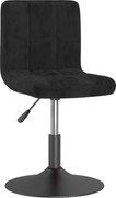 vidaXL Scaun de bar pivotant catifea neagră