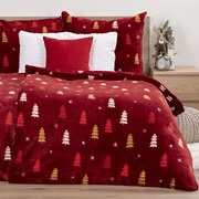 Lenjerie de pat din microflanel 4Home Crimson Woods, 160 x 200 cm, 70 x 80 cm