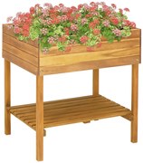 vidaXL Jardinieră înaltă, 78,5 x 58,5 x 78,5 cm, lemn masiv de acacia