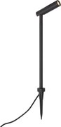 Spot modern de grădină 12V negru 10cm incl. LED IP65 - Voltaire Lino