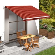 vidaXL Pânză de copertină, portocaliu și maro, 400 x 300 cm
