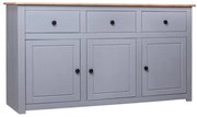 vidaXL Servantă, gri, 135 x 40 x 80 cm, lemn masiv pin, gama Panama
