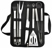 Set 9 buc ustensile gratar in geanta de transport