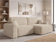 Set de canapea extensibila reversibila in forma de L NORDEN TILIA 250x140 cm, crem