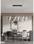 Lustra LED Cu Telecomanda, Elit's,NEGRU, wifi 2.4G lumina/rece/calda/neutra intensitate reglabila, Suspendata,94W