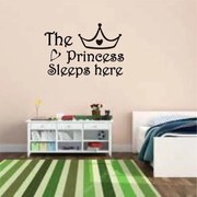 Sticker perete The Princess Sleeps Here