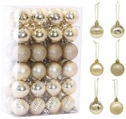 Set decoratiuni de Craciun GOLDBALL aurii, 48 buc