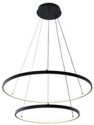 Lustra LED moderna design circular BRENO negru 40/60cm