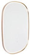 Oglindă de baie cupru incl. LED cu dimmer tactil oval - Miral