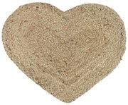 Napron din iuta in forma de inima 36x44 cm