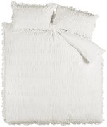 Lenjerie de pat albă din țesătură crep pentru pat dublu 200x200 cm Seersucker Frill – Catherine Lansfield