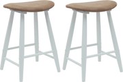 vidaXL Scaune de dining 2 pcs Alb 46 x 37 x 63 cm