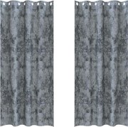 vidaXL Cortine din catifea 2 pcs Gri argintie 225 x 140 cm Catifea