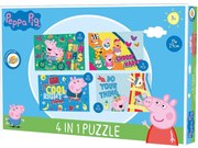 Puzzle pentru copii 4 in 1 PEPPA PIG si prietenii, 19x29 cm