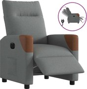 vidaXL Fotoliu rabatabil electric, gri închis, material textil