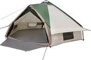 vidaXL Cort Teepee pentru 8 Persoane Verde și alb 490 x 410 x 210 cm
