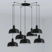 Lustra suspendata design modern TATAWIN M 7L negru