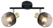Spot Prezent 27514 PEGAS 2xE14/40W/230V negru/fumuriu