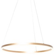 Lampă suspendată de design aurie 80 cm incluzând LED cu dimmer în 3 trepte - Anello
