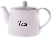 Ceainic din ceramică Dakls, 1000 ml, alb