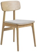 Scaun de dining bej/în culoare naturală Livo – Unique Furniture