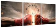 Tablou - Boxing (cu ceas) (90x30 cm)