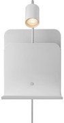 Nordlux - Aplica de perete ROOMI cu poliță și USB 1xGU10/8W/230V albă