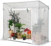 Mini solar de grădină pentru roșii 2 x 0,8 m Garden Point alb