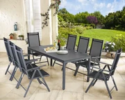 Deuba Set de grădină Bern 1+8 din aluminiu - antracit WPC