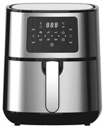 Friteuza cu aer cald Oliver Voltz OV51980M, 1400W, 8 programe, 5.5 litri, Timer, Inox/negru