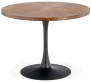 Masă de dining CARMELO, 75 x 100 cm, negru/maro