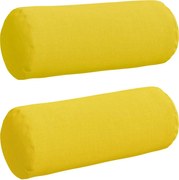 vidaXL Perne Bolster 2 pcs Galben Deschis Ø 15 x 40 cm țesătură