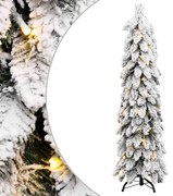 vidaXL Brad de Crăciun artificial pre-iluminat 60 LED-uri/zăpadă 120cm