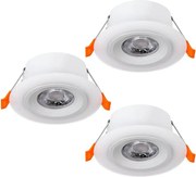 Eglo CALONGE – set de 3 spoturi LED încastrate, 3xLED/4,8W/230V, alb