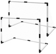 Set porți mini de fotbal pentru copii din plasă, 2 buc., 91,5x48x61 cm