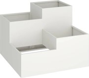 vidaXL Vază pentru Grădină Alb 100 x 100 x 60 cm Oțel