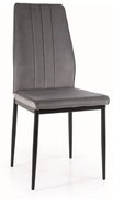 Scaun Atom velvet gri Blu14