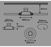 SET 3x corp de iluminat LED pentru baie 1xGU10/3W/230V IP23 argintiu Briloner 7221-039