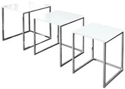 Set 3 masute New Elements cu blat din MDF si picioare din metal