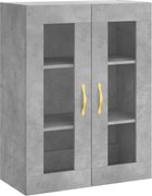 vidaXL Dulap cu montaj pe perete, gri beton, 69,5x34x90 cm