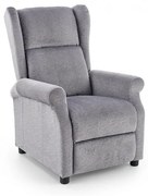 Fotoliu recliner tapitat Agustin gri - H 107-83 cm