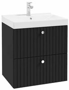 Dulap baie suspendat 60 cm pentru lavoar, negru mat, Defra Fuego 60 cm