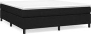 vidaXL Cadru de pat cu arcuri, negru, 180x200 cm, textil