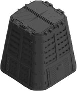 Composter de plastic pentru grădină, negru, 480 l