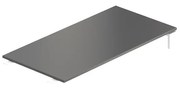 Element de actiune Creator 120 x 60 cm, baza alba, fara picioare, antracit