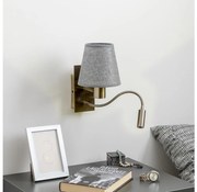 Lampă LED de perete Brilagi NUBILA 1xE27/25W/230V + LED/3W alamă/gri