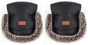 Mănuși pentru cărucior PETITE&MARS FURRY Forever Black
