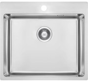 Chiuveta bucatarie inox Deante Olfato, 55x50 cm, otel slefuit 550x505 mm, Otel slefuit