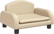 vidaXL Canapea pentru copii, crem, 50x40x30 cm, material textil