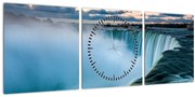 Tablou cu cascadele (cu ceas) (90x30 cm)